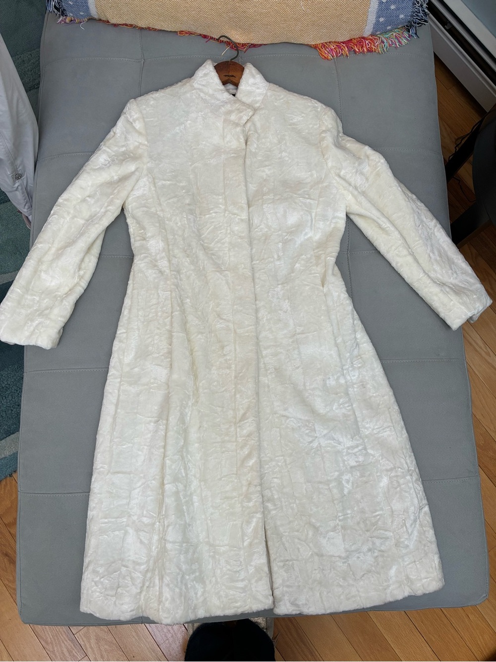 White Women's Faux Fur Long Coat